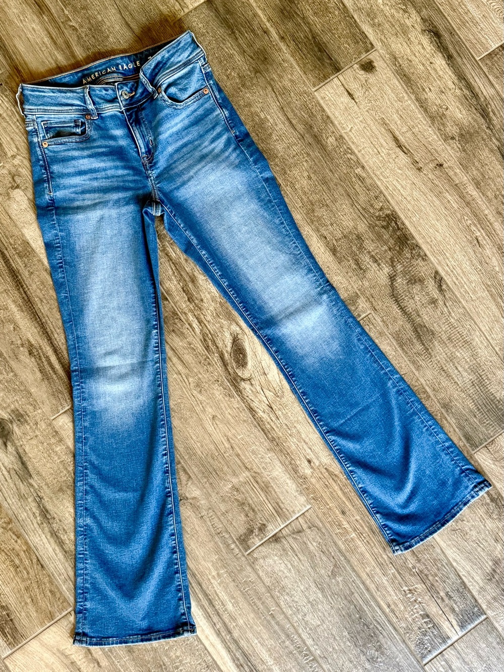 American Eagle Next Level Low-Rise Kick Bootcut Jean